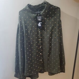 Unique Spectrum Blouse By Mlle Gabrielle Size 3X Nwt